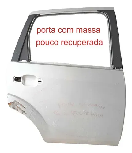 Porta Traseira Direita Fiesta Hatch Rocam 2003 2014 ~detalhe Dianteira Direita Prata