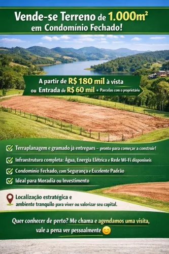 Terreno no Interior de São Paulo - Invista Aqui - Aceito Veiculos