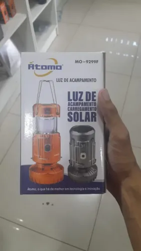 Luz de acampamento carregamento solar