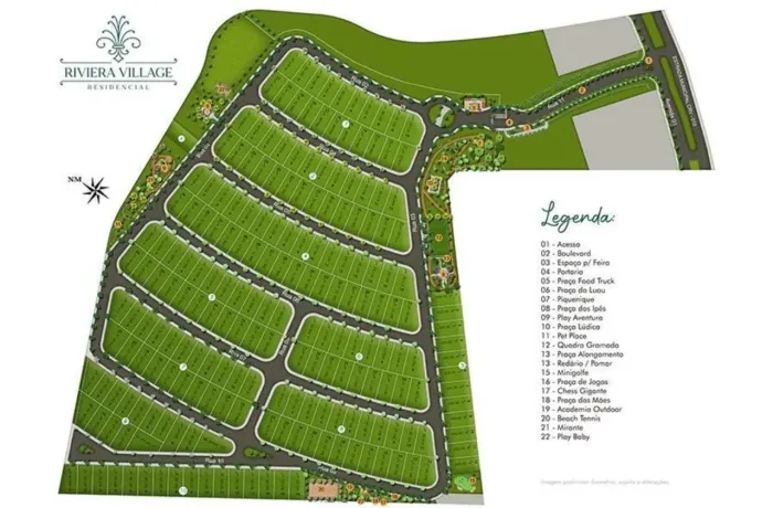 Terreno 400m3 Condomínio Riviera Village