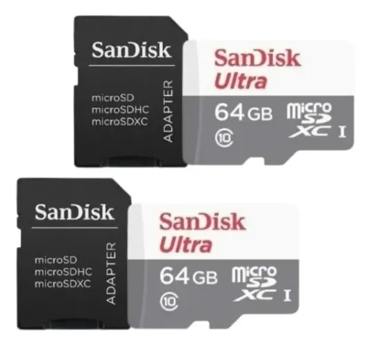 Kit 2 Cartão De Memoria 64gb Sandisk P/ Câmera Ip