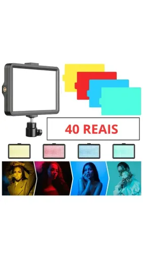 Led para fotografia com várias cores