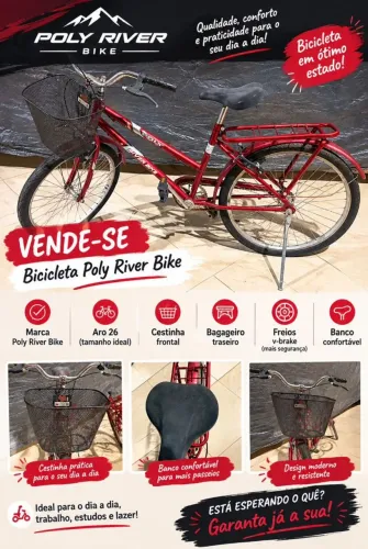 Bicicleta Poly River Bike Aro 24