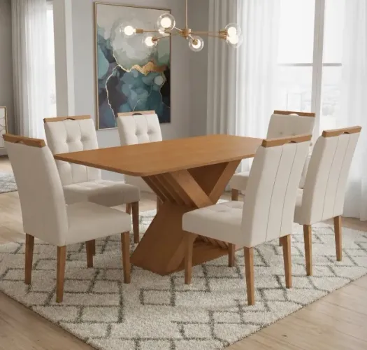 Conjunto de Jantar Florença 6 Lugares