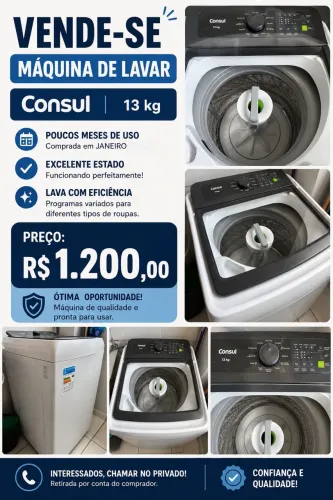 Máquina de lavar Cônsul 13kg