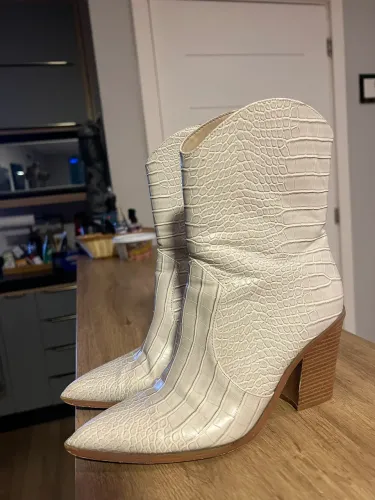 Bota Western branca