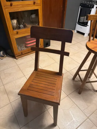 Mesa de madeira de demolição de 7 lugares