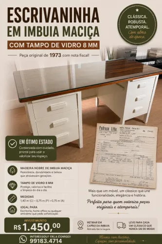 Mesa rústica de escritório