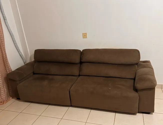 Sofá reclinável retrátil 3 metros