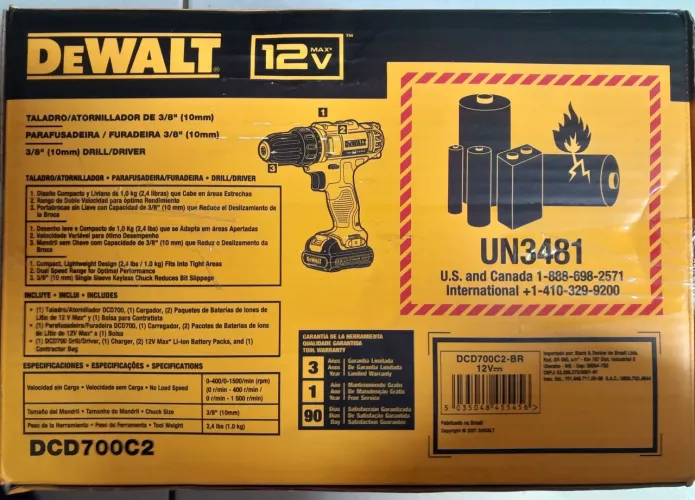 Parafusadeira DeWalt 2 Baterias Nova Lacrada e Original