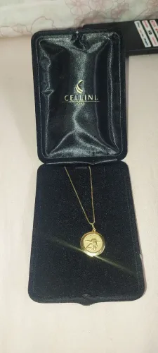 Colar ouro 18k 750 [3.6 g] pingente anjo da guarda 