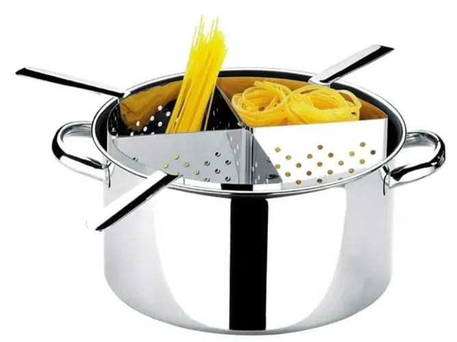 Panela Espagueteira Inox Com 4 Cestos 10l