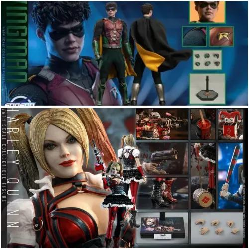 LOTE COM 2 FIGURAS 1/6 ROBIN JASON TODD + HARLEY QUINN
