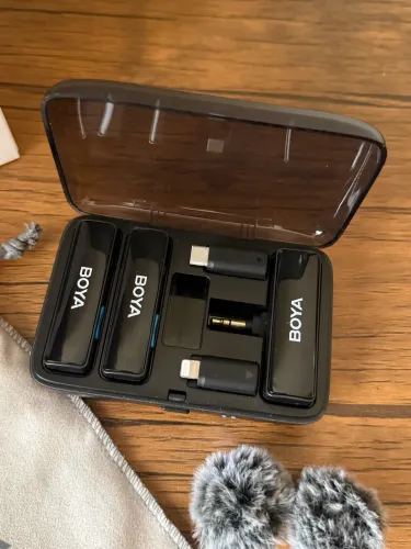MICROFONE BOYA DUO (com 3 entradas)