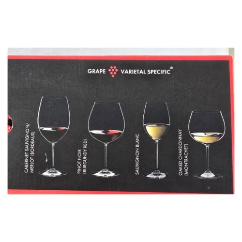 RIEDEL VINUM TASTING SET - 4 TAÇAS CRISTAL - NOVO SEM USO
