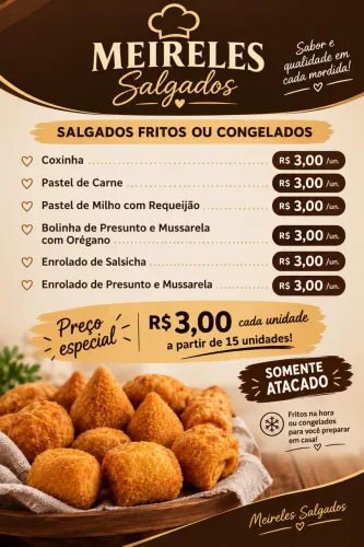 Salgados grande para revenda