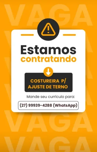 VAGAS DE EMPREGO DE COSTUREIRA PARA REPAROS EM TERNOS