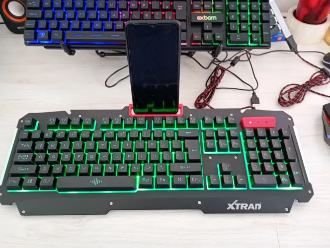Teclado gamer com mouse luz Led
