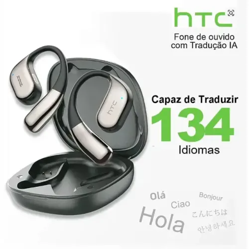 HTC NE39 Fone OWS HTC Open Ear Design Ergonômico PRETO