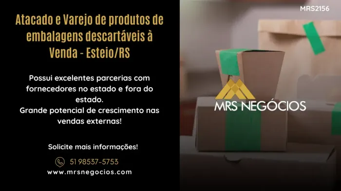 Atacado e Varejo de produtos de embalagens descartáveis à Venda - Esteio/RS