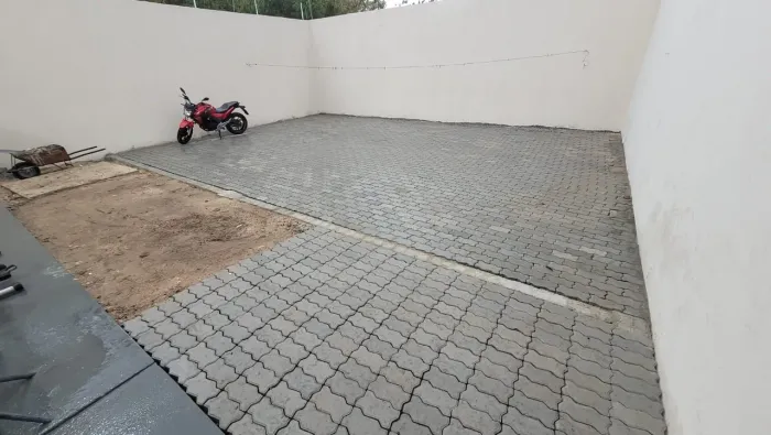 Piso intertravado 80m2