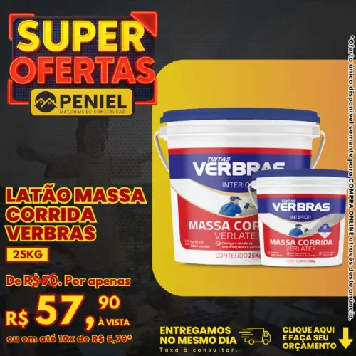 Latão Massa Corrida Verbras 25 kg