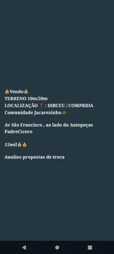 terreno no Dirceu