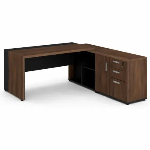 Mesa Diretor Escritório Com Armário Integrado Design Executivo 23483