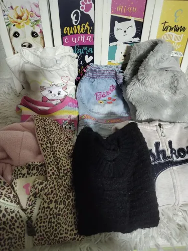 Lote de roupas infantil menina tm 3a 4anos 50 peças de roupas