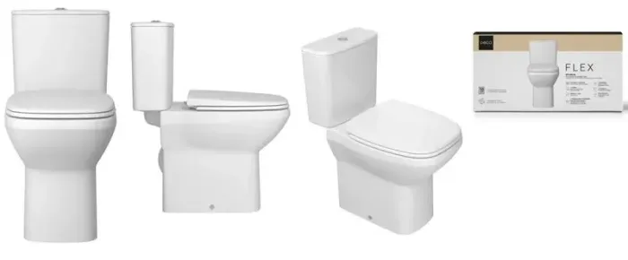 KIT COMPLETO  VASO + CAIXA ACOPLADA BRANCO FLEX  DECA