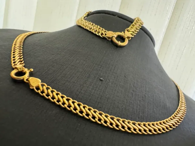 Corrente e Pulseira Lacraia de ouro 18k procedência garantia eterna