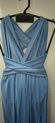 Vestido longo azul