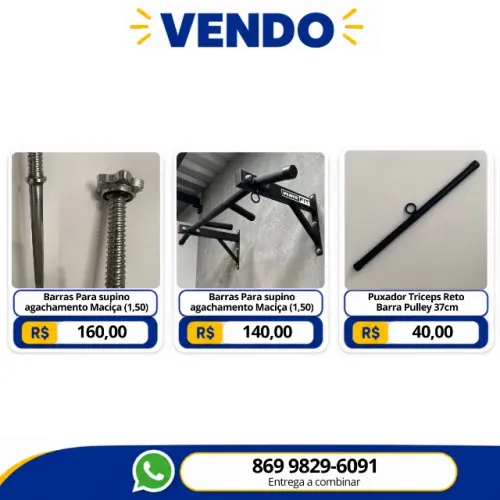 Vendo itens de musculação