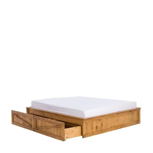 Cama CAMCAMA DE CASAL COM 2 GAVETAS 1,38 M CRATES