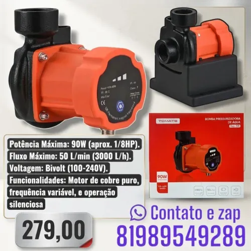 Bomba Pressurizadora de Água Tomate, modelo MXB-1190