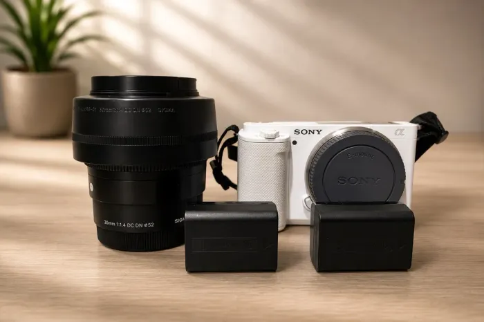 Câmera Sony ZVE10 + Acessórios 