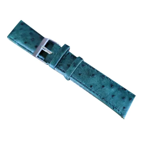 Pulseira De Relógio Chainon Couro De Avestruz Genuíno 20 mm