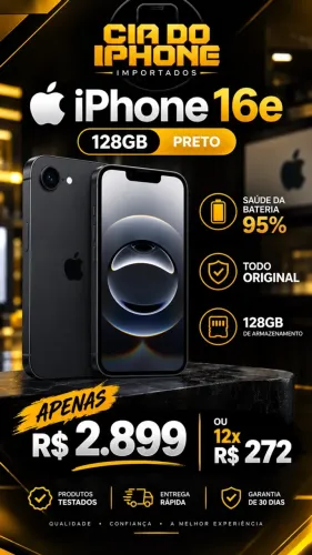 iPhone 16 E 128GB sem detalhes