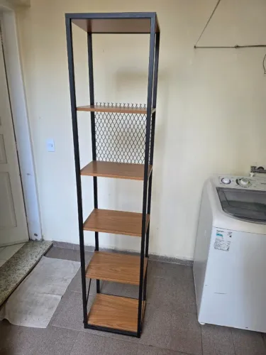Estante Prateleira Para Sala Metal De Ferro Industrial Mdf