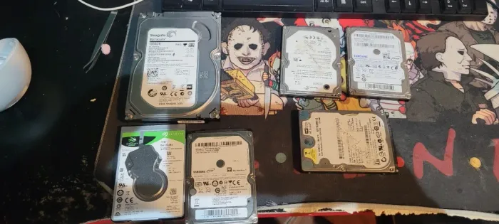 Lote com 6 HDs SATA para PC e Notebook - 640 GB, 160 GB, 1 TB...