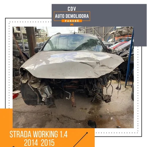 Sucata Fiat Strada Working 1.4 2014  2015 disponível para venda de peças.