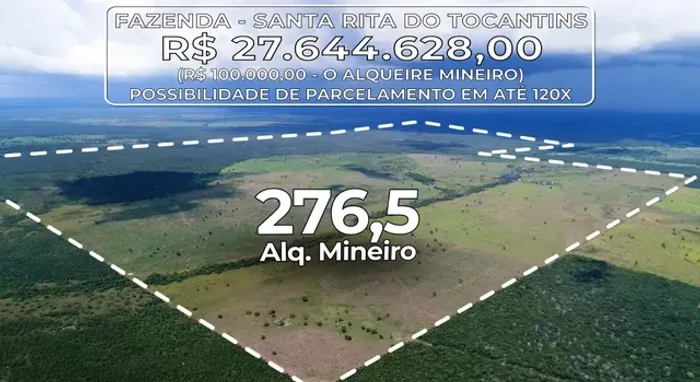 Fazenda em Santa Rita. Parcelada.