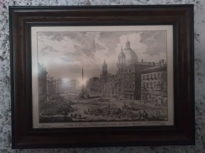 Quadro italiano veduta di piazza navona