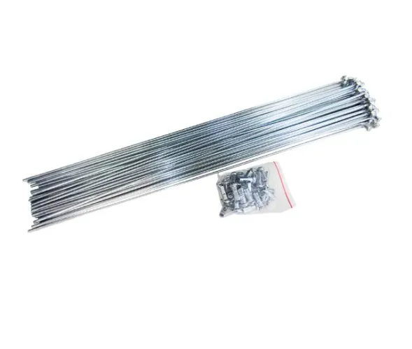 36 Raios 265mm Aço Inox Natural Com Niples Para Bicicleta Mountai Bike MTB Aro 26