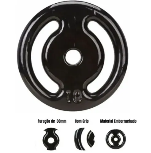 Anilha emborrachada 10 kg
