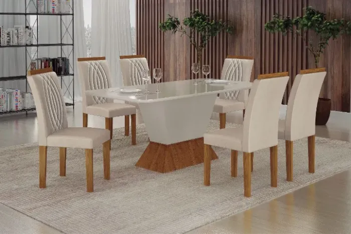 Mesa com 6 cadeiras Dutaro