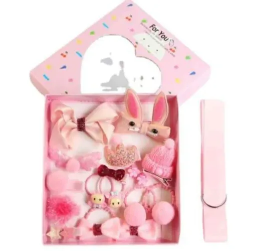 Kit de Acessórios para Cabelo - 18Peças - Menina