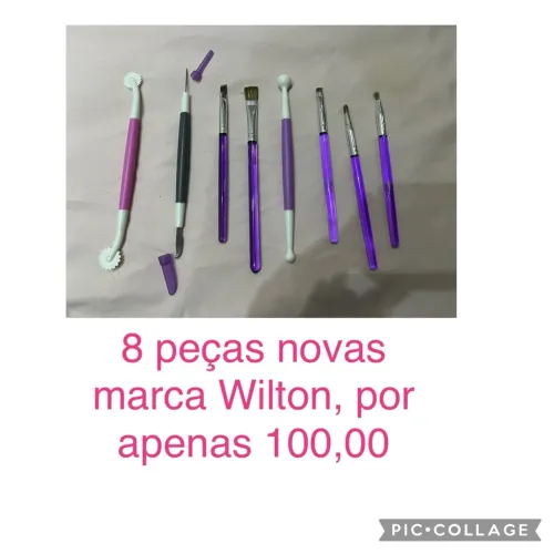 8 peças novas da marca Wilton, ideal para trabalho em pasta americana