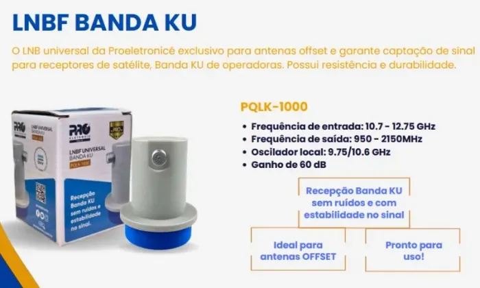Lnb Universal para Parabólica band ku Digital 10 Unidades