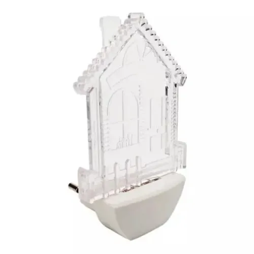 Abajur Noturno Brasfort Led Casa 127v Led Branco Cor da cúpula Transparente